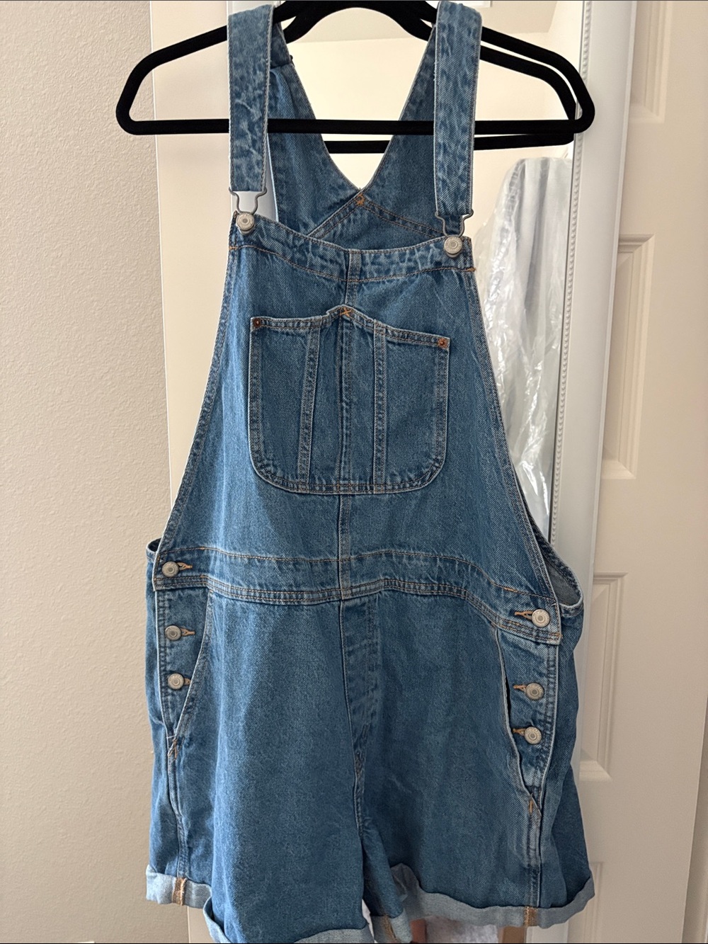 Old Navy Blue Denim Short Overalls